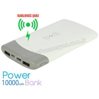 Kablosuz Baskılı Powerbank 10000 mAh - 2 Çıkışlı APB3808