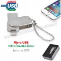 AFB3253 Promosyon OTG Flash Bellek 16 GB - IOS Iphone OTG Özellikli - Metal