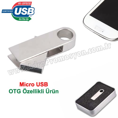 Promosyon OTG Flash Bellek 8 GB - OTG Özellikli - Metal AFB3252