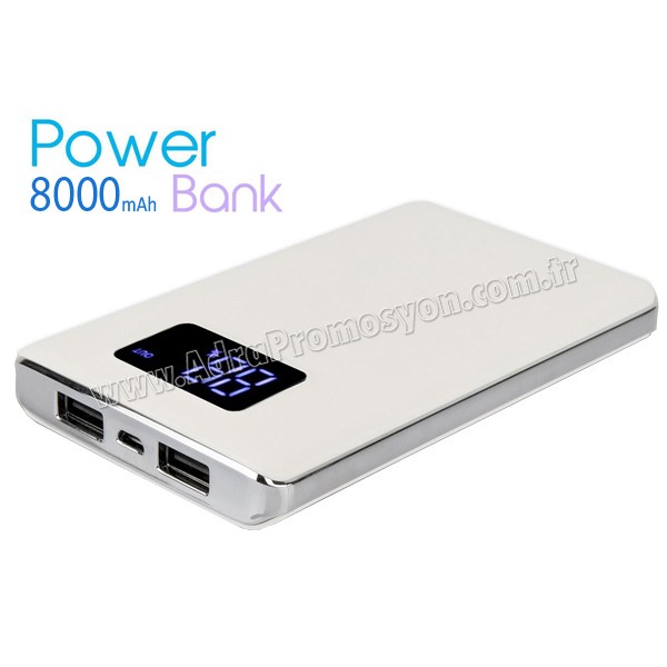 Eşantiyon Powerbank 8000 mAh - Dijital Göstergeli - 2 Çıkışlı APB3788