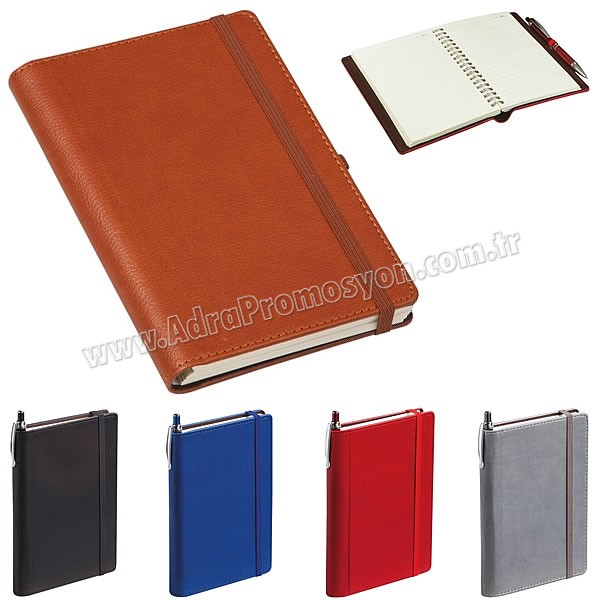Promosyon 11x17 Spiralli Tarihsiz Ajanda - Not Defteri - Thermo Deri AAO6161 Promosyon 11x17 Spiralli Tarihsiz Ajanda - Not Defteri - Thermo Deri AAO6161