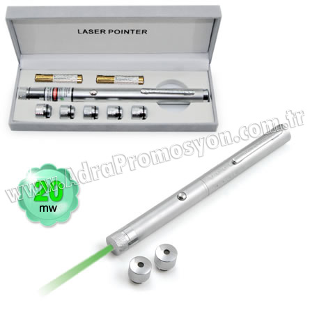 Promosyon 20 Mw Yeşil Lazer Pointer 5 Başlıklı GLP7513-25 Promosyon 20 Mw Yeşil Lazer Pointer 5 Başlıklı GLP7513-25