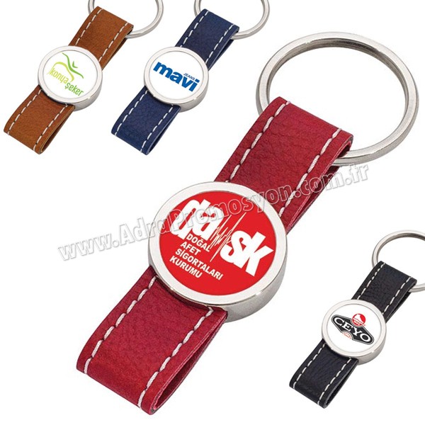Promosyon Deri Anahtarlık Çift Taraflı AA7079 Promosyon Deri Anahtarlık Çift Taraflı AA7079