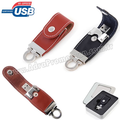 Promosyon Deri Flash Bellek 2 GB AFB3268-2 Promosyon Deri Flash Bellek 2 GB AFB3268-2
