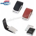 AFB3218-8 Promosyon Metal Flash Bellek 8 GB - Deri Koruyuculu