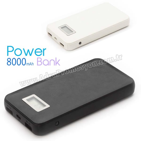 Promosyon PowerBank 8000 mAh - 2 Çıkışlı - Deri - Fenerli APB3765 Promosyon PowerBank 8000 mAh - 2 Çıkışlı - Deri - Fenerli APB3765