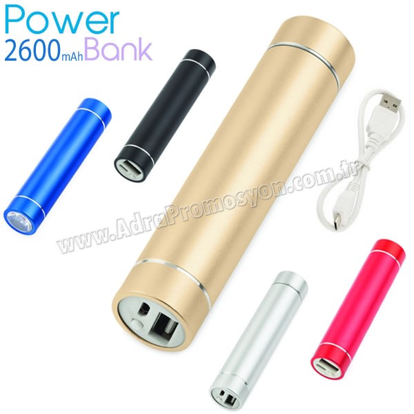 Promosyon PowerBank 2600 mAh - Metal - Fenerli APB3753 Promosyon PowerBank 2600 mAh - Metal - Fenerli APB3753