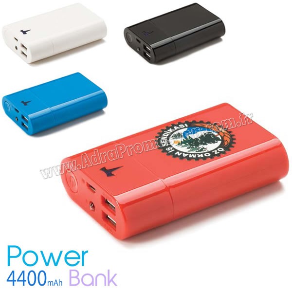 Baskılı Powerbank 4400 mAh - 2 Çıkışlı - Fenerli APB3768