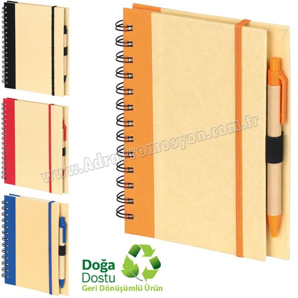 Promosyon Geri Dönüşümlü Spiralli Bloknot AGD24145 Promosyon Geri Dönüşümlü Spiralli Bloknot AGD24145