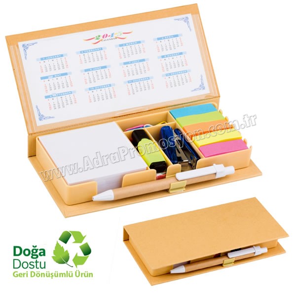 Promosyon Geri Dönüşümlü Notluk Seti ve Renkli Yapışkan Notluklar AGD24121 Promosyon Geri Dönüşümlü Notluk Seti ve Renkli Yapışkan Notluklar AGD24121