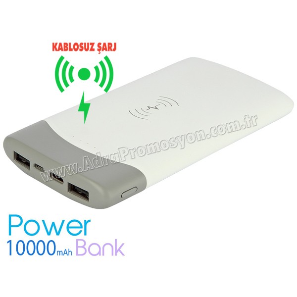 Kablosuz Portatif Şarj 10000 mAh - 2 Çıkışlı APB3808 Kablosuz Portatif Şarj 10000 mAh - 2 Çıkışlı APB3808