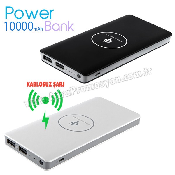 Kablosuz Taşınabilir Şarj Ünitesi 10000 mAh - 2 Çıkışlı APB3809 Kablosuz Taşınabilir Şarj Ünitesi 10000 mAh - 2 Çıkışlı APB3809