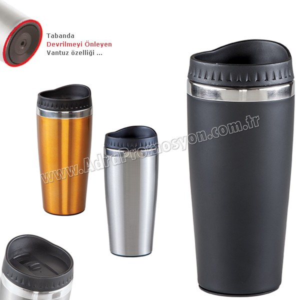 Kulpsuz Devrilmez Termos Mug 450 mL - Metal ATM21169