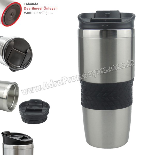 Promosyon Kulpsuz Devrilmez Termos Bardak - Kupa - Mug 450 mL - Metal ATM21173