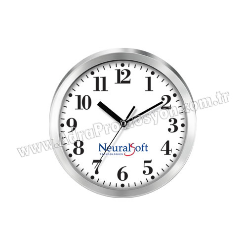 Promosyon Metal Duvar Saati 20 Cm Çelik AS20105-20 Promosyon Metal Duvar Saati 20 Cm Çelik AS20105-20