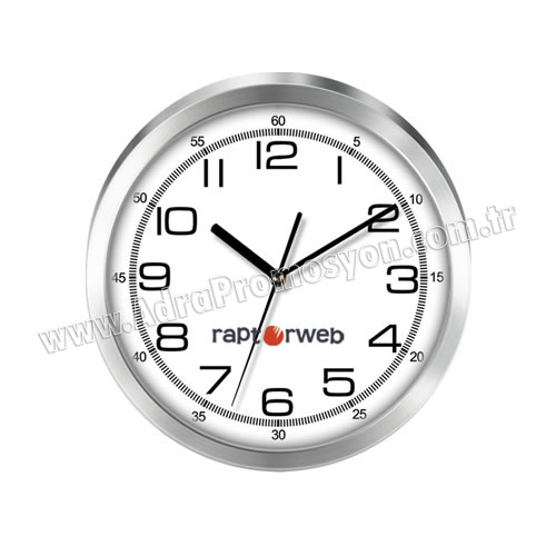 Promosyon Metal Duvar Saati 25 Cm Çelik AS20105-25 Promosyon Metal Duvar Saati 25 Cm Çelik AS20105-25