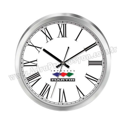 Promosyon Metal Duvar Saati 30 Cm Çelik AS20105-30 Promosyon Metal Duvar Saati 30 Cm Çelik AS20105-30