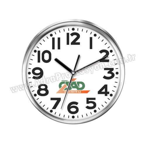 Promosyon Metal Duvar Saati 30 Cm Çelik AS20106-30 Promosyon Metal Duvar Saati 30 Cm Çelik AS20106-30