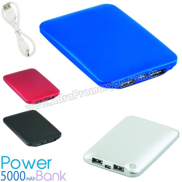 Promosyon PowerBank 5000 mAh - 2 Çıkışlı - Metal APB3762 Promosyon PowerBank 5000 mAh - 2 Çıkışlı - Metal APB3762