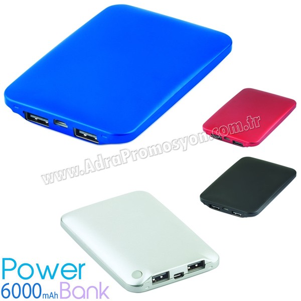 Metal Seyyar Batarya 6000 mAh - 2 Çıkışlı APB3820