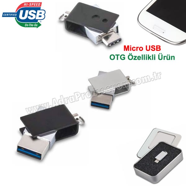 Promosyon OTG Flash Bellek 16 GB - OTG Özellikli - Metal AFB3255