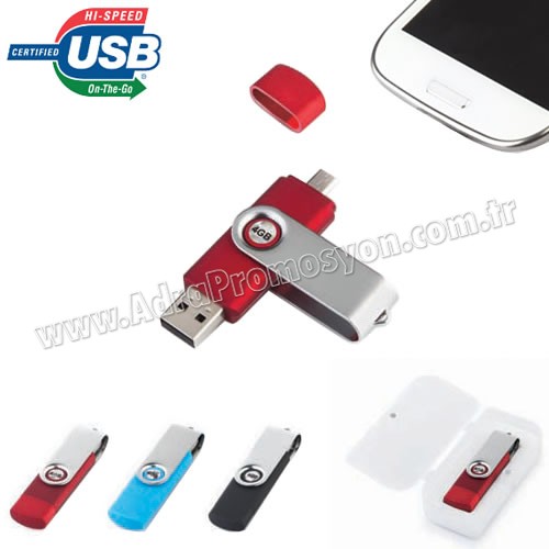 Promosyon OTG Flash Bellek 16 GB - OTG Özellikli - Metal Koruyuculu AFB3297-16