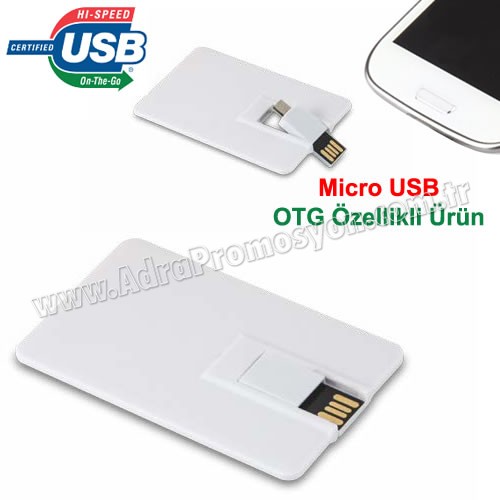 Promosyon OTG Flash Bellek 8 GB - Kredi Kartı Formunda AFB3256 Promosyon OTG Flash Bellek 8 GB - Kredi Kartı Formunda AFB3256