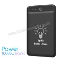 Telefon Harici Şarj 10000 mAh - Işıklı Baskı Alanı - Fener - 2 Çıkışlı - APB3785