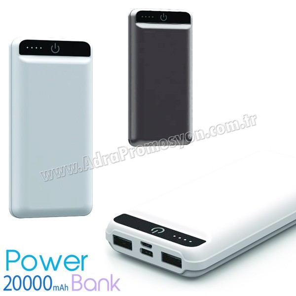 Promosyon PowerBank 20000 mAh - 2 Çıkışlı APB3827