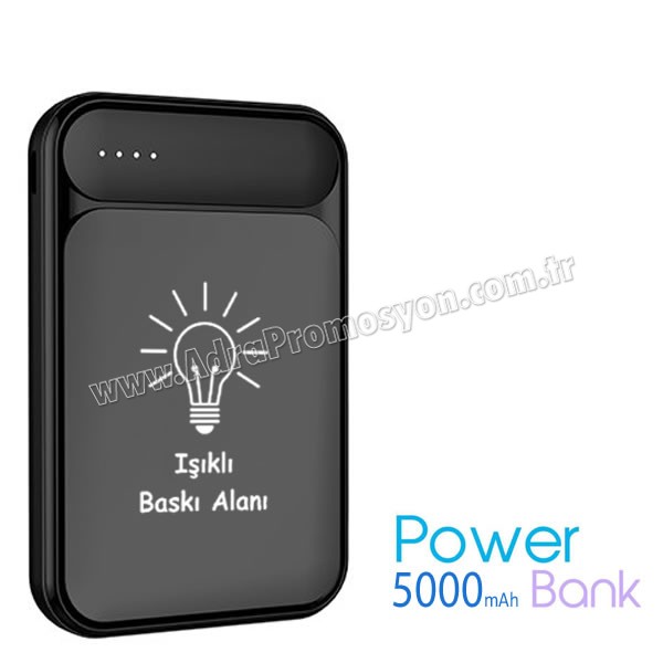 Promosyon PowerBank 5000 mAh - Işıklı Baskı Alanı APB3786 Promosyon PowerBank 5000 mAh - Işıklı Baskı Alanı APB3786