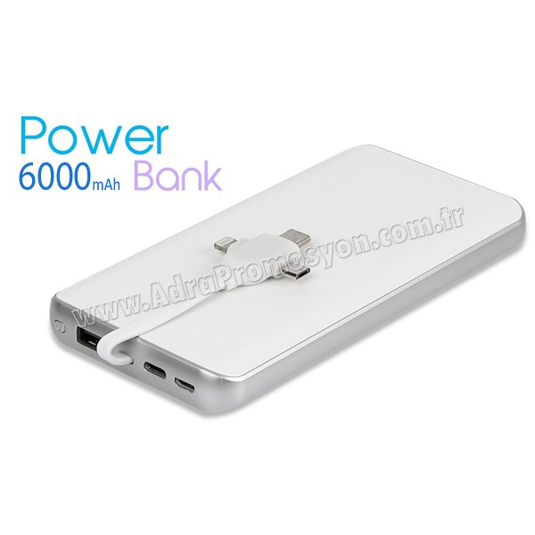 Taşınabilir Şarj Ünitesi 6000 mAh - Kendinden Kablolu APB3792 Taşınabilir Şarj Ünitesi 6000 mAh - Kendinden Kablolu APB3792