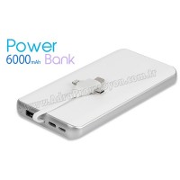 Baskılı Taşınabilir Şarj Cihazı 6000 mAh - Kendinden Kablolu APB3792