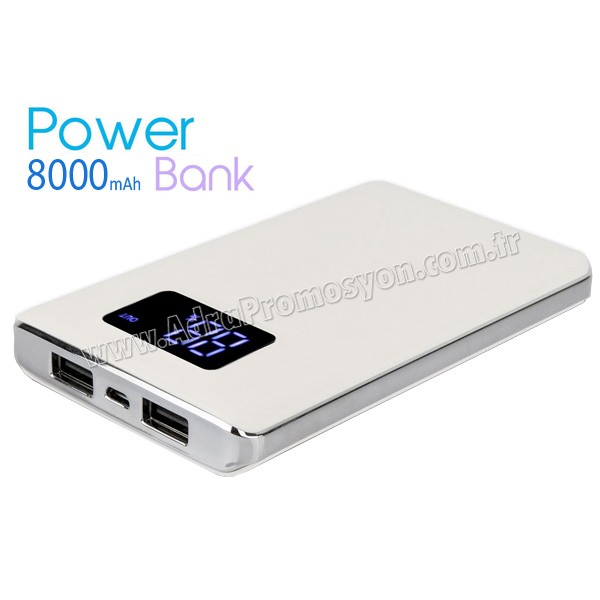 Case Power Bank 8000 mAh - Dijital Göstergeli - 2 Çıkışlı APB3788