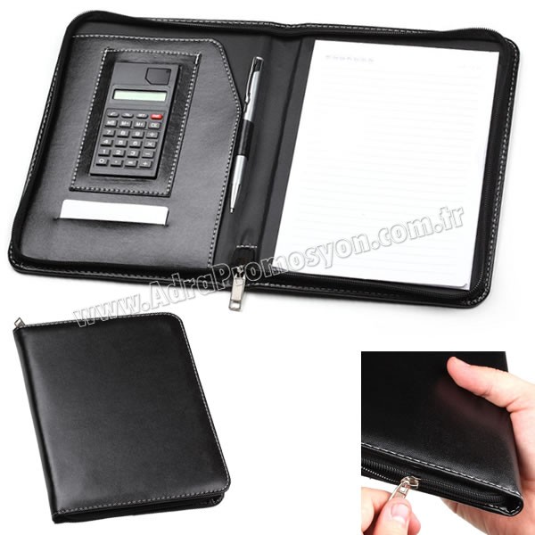 Promosyon Sekreter Bloknot A5 Fermuarlı - Hesap Makineli Toplantı Bloknotu ACB8312 Promosyon Sekreter Bloknot A5 Fermuarlı - Hesap Makineli Toplantı Bloknotu ACB8312