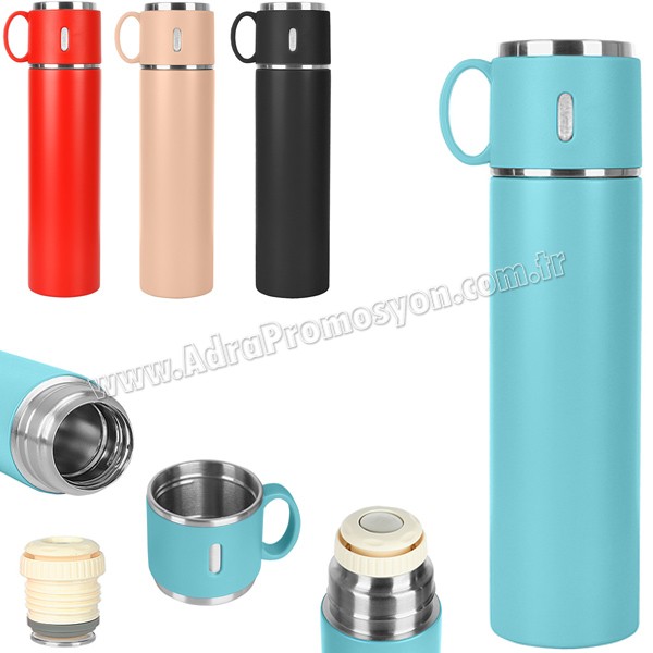 Promosyon Termos 580 mL - Metal & Bardaklı ATM21141 Promosyon Termos 580 mL - Metal & Bardaklı ATM21141