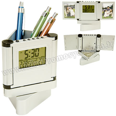 Promosyon Ucuz Kalemlik Saatli Resim Çerçeveli Termometreli GMG455